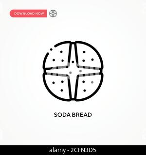 Icône de vecteur de pain soda. Illustration moderne et simple à vecteur plat pour site Web ou application mobile Illustration de Vecteur