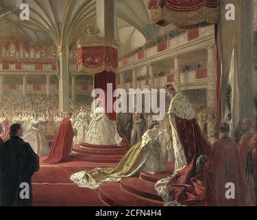 thomas, george Housman - Couronnement du roi de Prusse, 18 octobre 1861 - la princesse de la Couronne faisant l'hommage - 32379839800 6858182ba4 o Banque D'Images