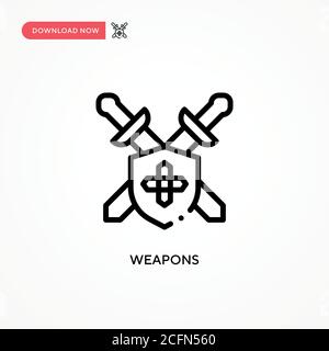 Icône de vecteur d'armes. Illustration moderne et simple à vecteur plat pour site Web ou application mobile Illustration de Vecteur