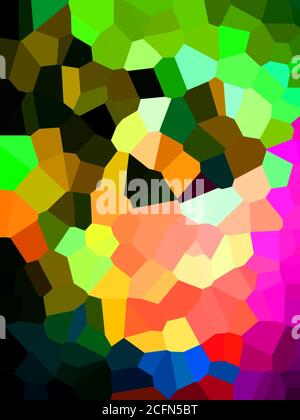 L'illustration d'un motif de pixels avec différentes couleurs vives crée un style de motif pixélisé. Banque D'Images