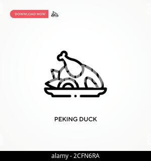 Icône de vecteur canard de Pékin. Illustration moderne et simple à vecteur plat pour site Web ou application mobile Illustration de Vecteur