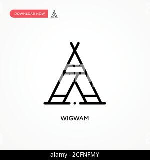 Icône de vecteur Wigwam. Illustration moderne et simple à vecteur plat pour site Web ou application mobile Illustration de Vecteur