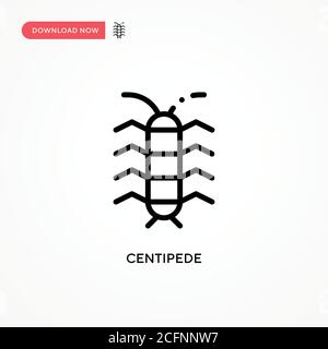 Icône de vecteur de Centipede. Illustration moderne et simple à vecteur plat pour site Web ou application mobile Illustration de Vecteur