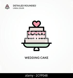 Illustration Vectorielle De Gateau De Mariage Simple Et Moderne Image Vectorielle Stock Alamy