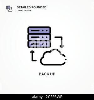 Icône de vecteur de sauvegarde. Concepts modernes d'illustration vectorielle. Facile à modifier et à personnaliser. Illustration de Vecteur