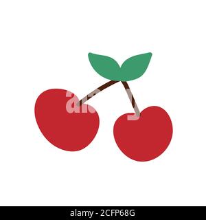 Parapluie jaune dessin animé à la main avec des points rouges. Illustration de Vecteur