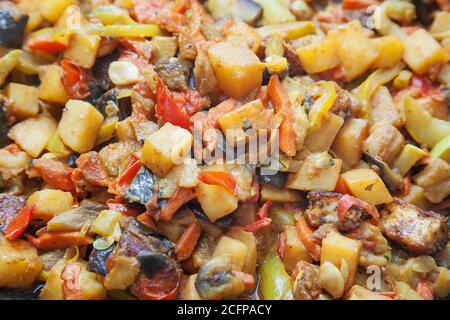 Gros plan du sabzi de plat de légumes indien Banque D'Images