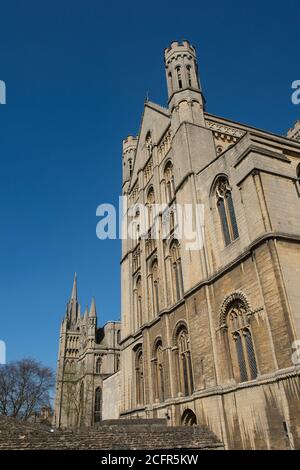 Cathédrale de Peterborough, Cambridgeshire, Angleterre. Banque D'Images