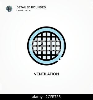 Icône de vecteur de ventilation. Concepts modernes d'illustration vectorielle. Facile à modifier et à personnaliser. Illustration de Vecteur
