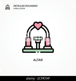 Icône vecteur autel. Concepts modernes d'illustration vectorielle. Facile à modifier et à personnaliser. Illustration de Vecteur