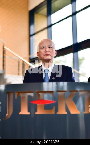 Irigny (centre-est de la France): Tetsuo Agata, président et directeur délégué de JTEKT Corp. À Lyon Banque D'Images