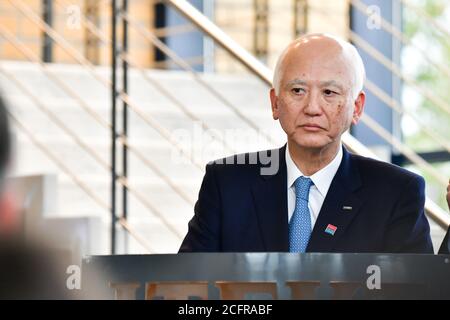 Irigny (centre-est de la France): Tetsuo Agata, président et directeur délégué de JTEKT Corp. À Lyon Banque D'Images