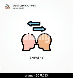 Icône de vecteur d'empathie. Concepts modernes d'illustration vectorielle. Facile à modifier et à personnaliser. Illustration de Vecteur