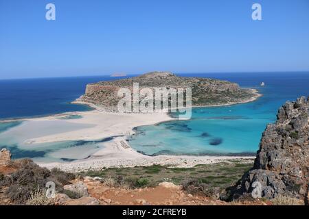 Belle plage de Balos, Crète, Grèce Banque D'Images