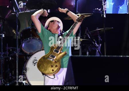 Milan Italie 21/07/2016 Carlos Santana concert à l'Assago Arène d'été Banque D'Images