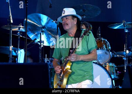 Milan Italie 21/07/2016 Carlos Santana concert à l'Assago Arène d'été Banque D'Images