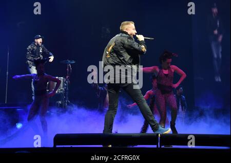 Milan Italie 04/04/2016 : concert live du Macklemore et de Ryan Lewis au Forum Assago Banque D'Images