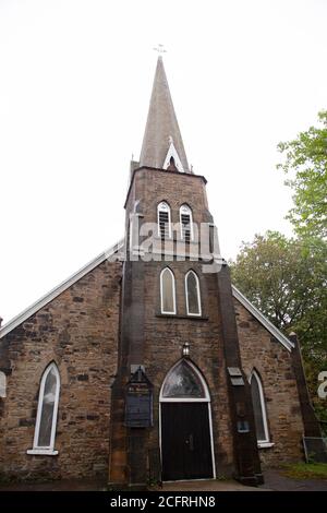 18 août 2020 - Sydney, Cap-Breton, Canada : ancienne église anglicane historique de St George, un point de repère à Sydney Banque D'Images