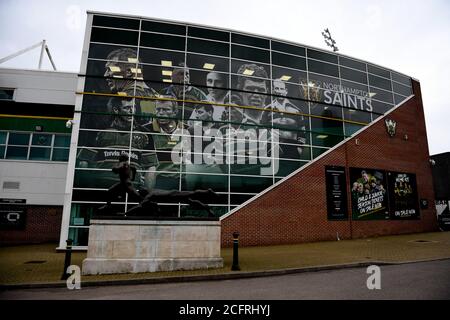 Vue extérieure générale pendant le championnat d'Angleterre, Gallagher Premiership Rugby Union match entre Northampton Saints et Exeter Chiefs sur Septembe Banque D'Images