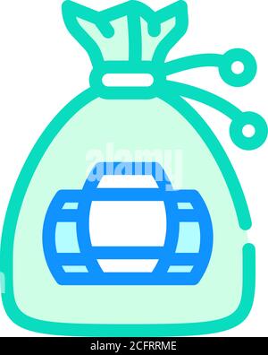 lottery kegs bag color icon vector illustration Illustration de Vecteur