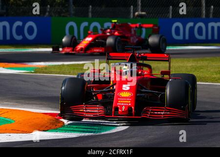 VETTEL Sebastian (ger), Scuderia Ferrari SF1000, LECLERC Charles (mco), Scuderia Ferrari SF1000, action pendant la Formule 1 Gran Premio Heineken d'IT Banque D'Images