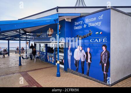 Marco's Cafe, Whitmore Bay, Barry Island, pays de Galles du Sud Banque D'Images