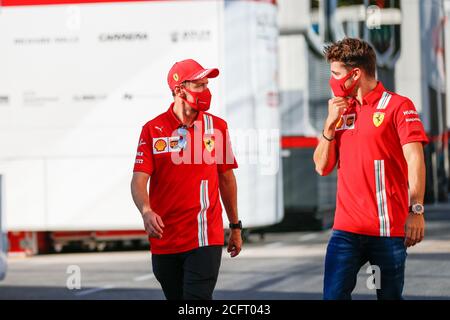 VETTEL Sebastian (ger), Scuderia Ferrari SF1000, LECLERC Charles (mco), Scuderia Ferrari SF1000, portrait pendant la Formule 1 Gran Premio Heineken d' Banque D'Images