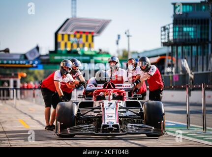 pitstop pratique Alfa Romeo Racing ORLEN C39, pendant la Formule 1 Gran Premio Heineken d'italia 2020, 2020 Grand Prix d'Italie, du 4 au 6 septembre, Banque D'Images