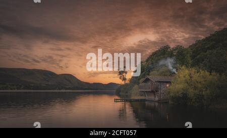 Duc de Portland Boathouse, Ullswater, Lake District Banque D'Images