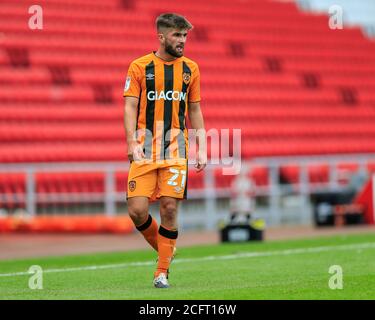 Brandon Fleming (21) de Hull City en action Banque D'Images