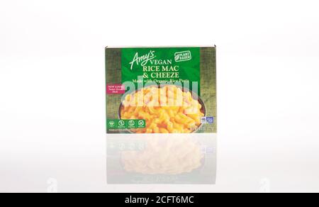 Amy's Frozen Vegan Rice Mac & Cheeze aka Macaroni & Fromage Banque D'Images