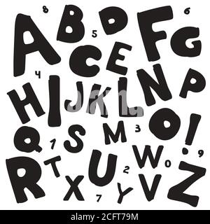 Motif isolé de l'alphabet. Illustration de vecteur de lettres. Fond d'écran de motif d'illustration. Typographie Illustration de Vecteur