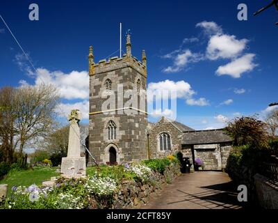 L'église de St Mellanus ou Melan à Million, Cornouailles. Banque D'Images