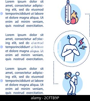 Contre-indications de vaccination icône de concept avec texte Illustration de Vecteur