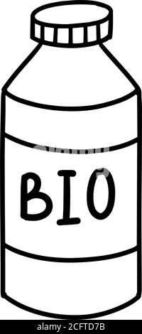 Bouteille bio.plastique recyclable.bouteille biodégradable Illustration de Vecteur
