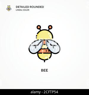 Icône vecteur abeille. Concepts modernes d'illustration vectorielle. Facile à modifier et à personnaliser. Illustration de Vecteur