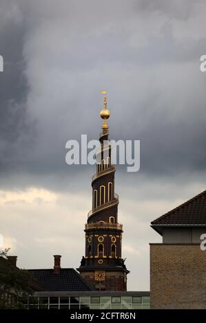 Hélice de l'Église de notre Sauveur à Copenhague Banque D'Images