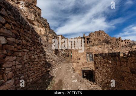 Ancienne ville abandonnée de Gamsutl République du Dagestan, Russie Banque D'Images