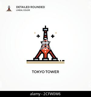 Icône Tokyo Tower Vector. Concepts modernes d'illustration vectorielle. Facile à modifier et à personnaliser. Illustration de Vecteur