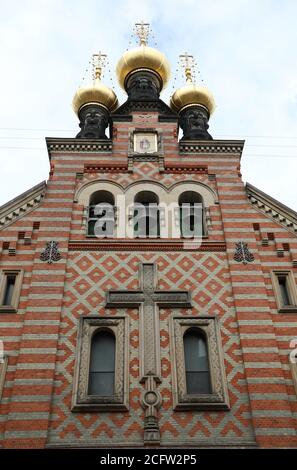 Église orthodoxe russe Alexandre Nevsky à Copenhague Banque D'Images