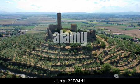 Vue aérienne du château de Montecchio Vesponidefault Banque D'Images