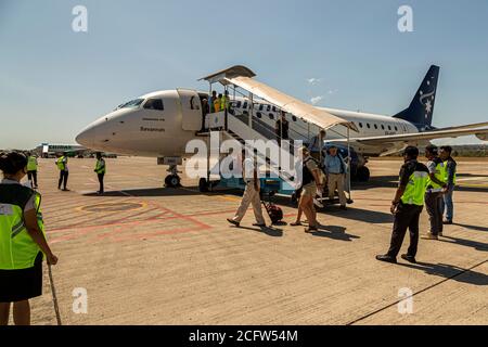 Avion de transport de passagers Air North Embraer 170, Îles Sunda, Indonésie Banque D'Images