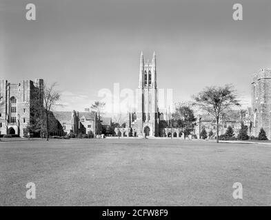 Duke University, Durham, Caroline du Nord, États-Unis, Frances Benjamin Johnston, Carnegie Survey of the Architecture of the South, 1938 Banque D'Images