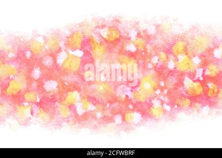 Noël rouge vague d'or vague abstrait ou naturel vintage aquarelle peinture manuelle de l'arrière-plan Banque D'Images