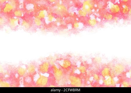 Noël rouge vague d'or vague abstrait ou naturel vintage aquarelle peinture manuelle de l'arrière-plan Banque D'Images