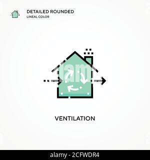 Icône de vecteur de ventilation. Concepts modernes d'illustration vectorielle. Facile à modifier et à personnaliser. Illustration de Vecteur