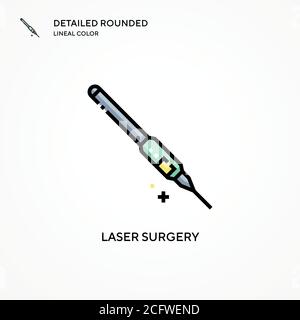 Icône de vecteur de chirurgie laser. Concepts modernes d'illustration vectorielle. Facile à modifier et à personnaliser. Illustration de Vecteur