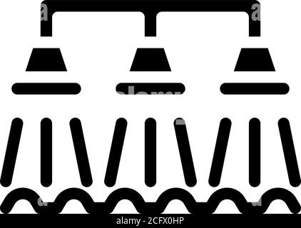 illustration du vecteur d'icône de glyphe du système d'arrosage Illustration de Vecteur