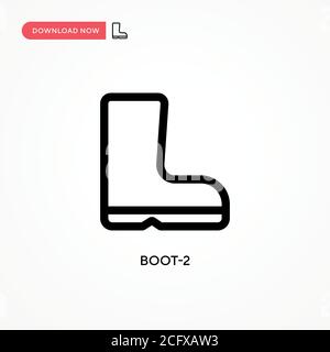 Icône de vecteur simple Boot-2. Illustration moderne et simple à vecteur plat pour site Web ou application mobile Illustration de Vecteur