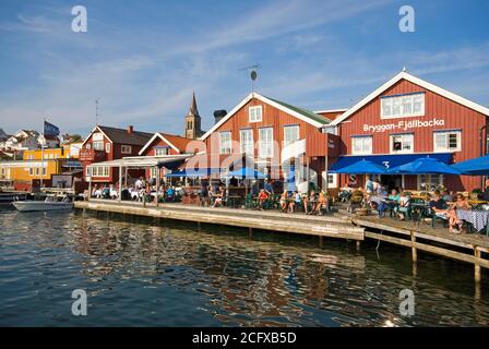 Hôtel-restaurant en bord de mer Bryggen Fjallbacka, Fjallbacka, Comté de Västra Götaland, Suède Banque D'Images